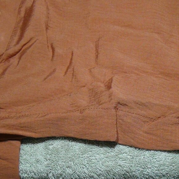 A New Day Womens High Rise Wide Leg Casual Pants Brown Brass Pockets Size 6 - Picture 8 of 16